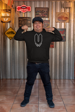 Load image into Gallery viewer, BLACK UNISEX &quot;V&quot; Logo Hoodie
