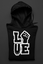 Load image into Gallery viewer, BLACK UNISEX &quot;LOVE&#39;&#39; Hoodie
