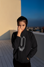 Load image into Gallery viewer, BLACK UNISEX &quot;V&quot; Logo Hoodie
